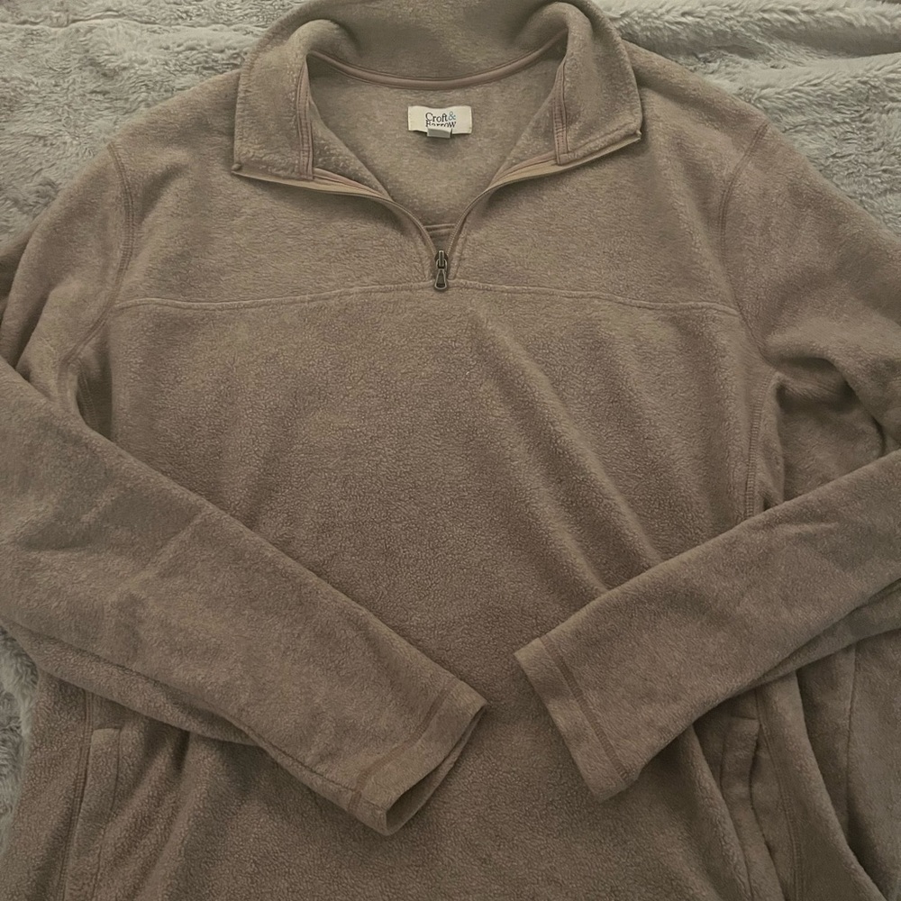 Croft & Barrow Brown Zip Up Sweater